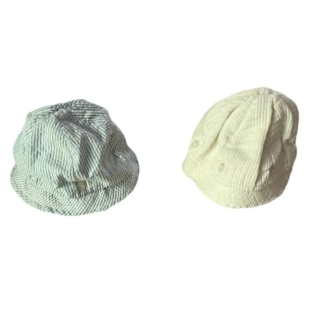 Pair of Vintage Baby Bucket Sun Hats